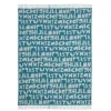Blankets + Throws>Donna Wilson Alphabet Lambswool Throw - Blue