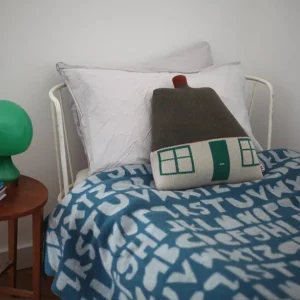 Blankets + Throws>Donna Wilson Alphabet Lambswool Throw - Blue