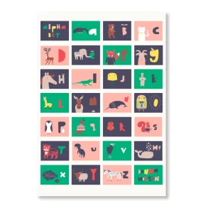 Screen Print Wall Art>Donna Wilson Alphabet Poster