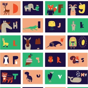 Screen Print Wall Art>Donna Wilson Alphabet Poster