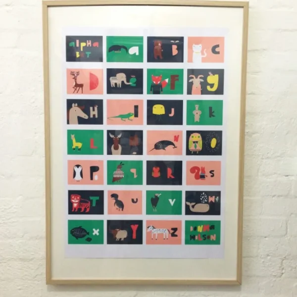 Screen Print Wall Art>Donna Wilson Alphabet Poster