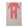 Baby Blankets>Donna Wilson Bear Mini Blanket - Grey & Pink