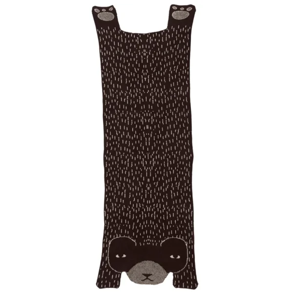 Scarves>Donna Wilson Bear Shawl - Brown