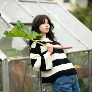 Lambswool Jumpers>Donna Wilson Bella Jumper - Black & White