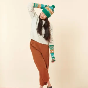 Hats + Arm Warmers>Donna Wilson Big Stitch Beanie Hat - Shamrock