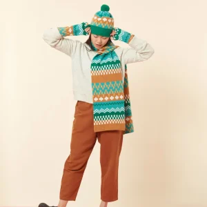 Hats + Arm Warmers>Donna Wilson Big Stitch Beanie Hat - Shamrock