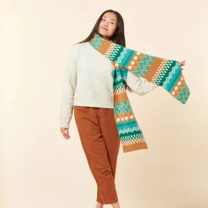 Scarves>Donna Wilson Big Stitch Scarf - Shamrock