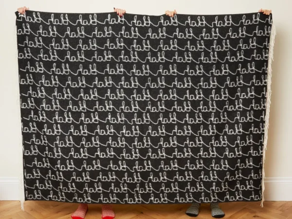 Blankets + Throws>Donna Wilson Blah Blah Lambswool Throw