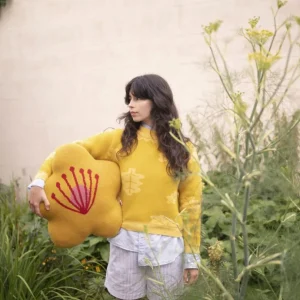 Shaped Cushions | Shaped Cushions>Donna Wilson Bloom Shaped Cushion - Yellow