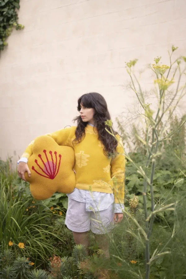 Shaped Cushions | Shaped Cushions>Donna Wilson Bloom Shaped Cushion - Yellow