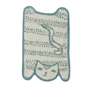 Bath Mats>Donna Wilson Blue Cat Bath Mat