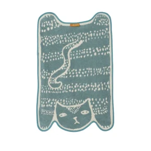 Bath Mats>Donna Wilson Blue Cat Bath Mat