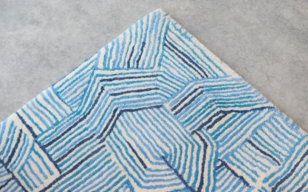 Rugs>Donna Wilson Blue Line Rug - 400 x 300 cm