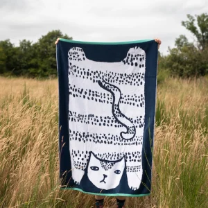 Bath Towels + Sheets>Donna Wilson Cat Bath Towel