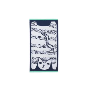 Bath Towels + Sheets | Towel Bundles>Donna Wilson Cat Hand & Sheet Towel Set