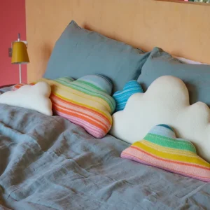 Shaped Cushions | Shaped Cushions>Donna Wilson Cloud Medium Shaped Cushion - Rainbow