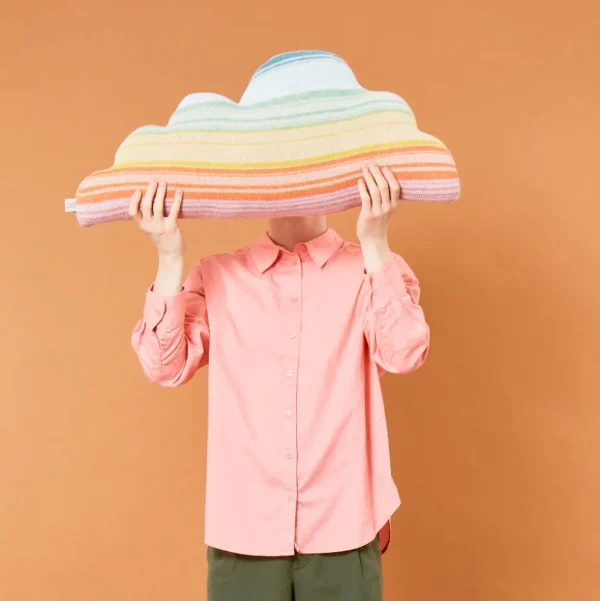 Shaped Cushions | Shaped Cushions>Donna Wilson Cloud Medium Shaped Cushion - Rainbow