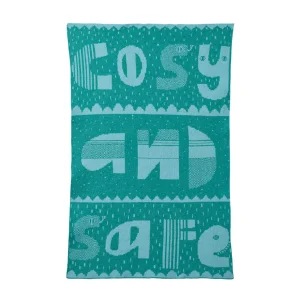 Baby Blankets>Donna Wilson Cosy and Safe Mini Blanket - Blue & Green
