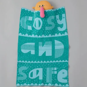 Baby Blankets>Donna Wilson Cosy and Safe Mini Blanket - Blue & Green