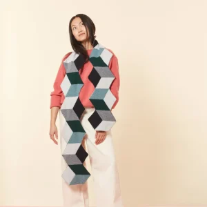 Scarves>Donna Wilson Cube Scarf - Black