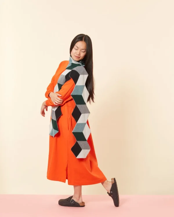 Scarves>Donna Wilson Cube Scarf - Black