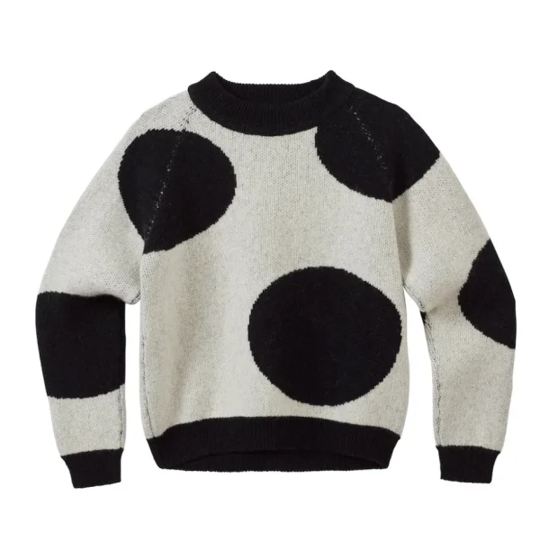 Lambswool Jumpers>Donna Wilson Dotty Jumper - Mono