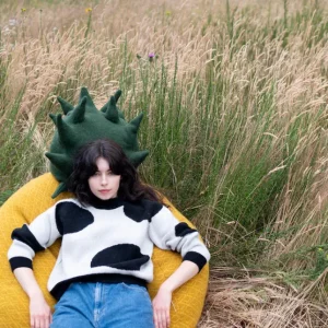 Lambswool Jumpers>Donna Wilson Dotty Jumper - Mono