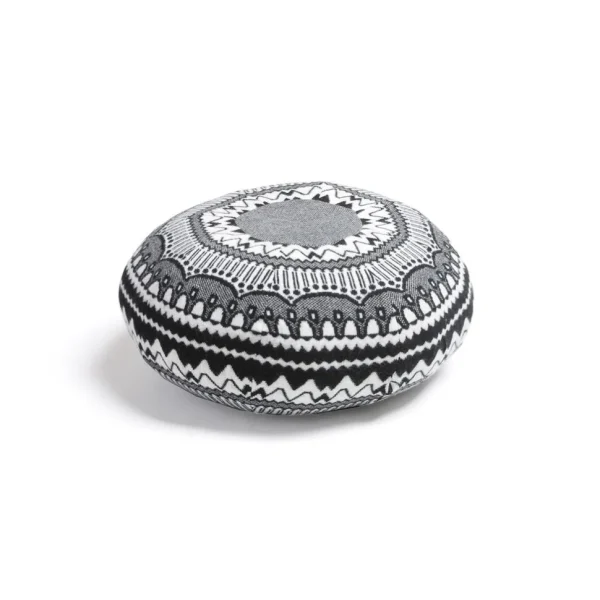 Floor Cushions>Donna Wilson Ernest Pouffe in ZigZag - Black