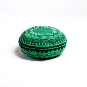 Floor Cushions>Donna Wilson Ernest Pouffe in ZigZag - Green