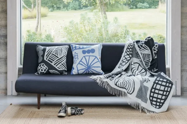 Blankets + Throws>Donna Wilson Forager Throw - Black & White