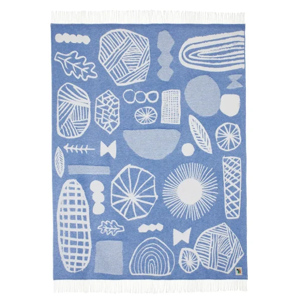 Blankets + Throws>Donna Wilson Forager Throw - Blue & White