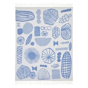Blankets + Throws>Donna Wilson Forager Throw - Blue & White