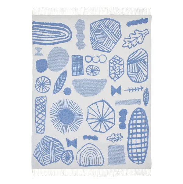 Blankets + Throws>Donna Wilson Forager Throw - Blue & White
