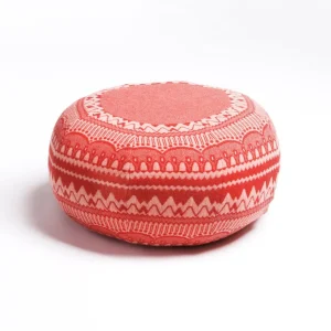 Floor Cushions>Donna Wilson Frank Pouffe in ZigZag - Red