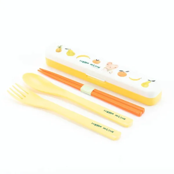 Lunch + Bento Boxes>Donna Wilson Fruit Bear Cutlery Set