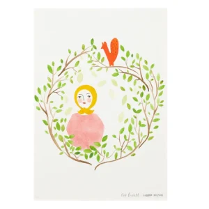 Flower Wall Art>Donna Wilson Girl in the Woods Print