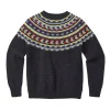 Lambswool Jumpers>Donna Wilson Glitch Yoke Jumper - Charcoal