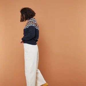 Lambswool Jumpers>Donna Wilson Glitch Yoke Jumper - Charcoal