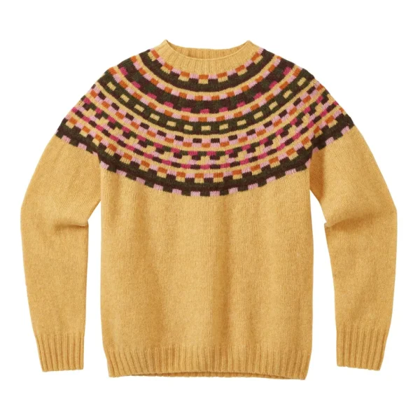 Lambswool Jumpers>Donna Wilson Glitch Yoke Jumper - Marzipan