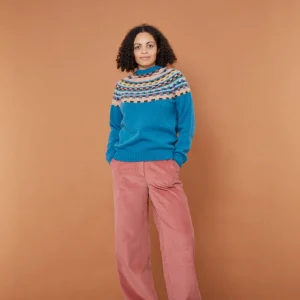 Lambswool Jumpers>Donna Wilson Glitch Yoke Jumper - Pennan Bay