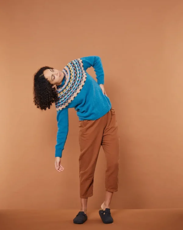 Lambswool Jumpers>Donna Wilson Glitch Yoke Jumper - Pennan Bay