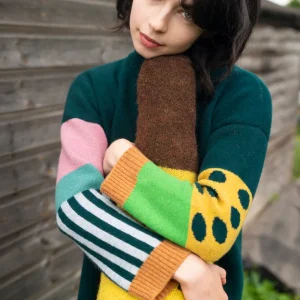 Lambswool Jumpers>Donna Wilson Hettie Turtleneck Jumper - Green