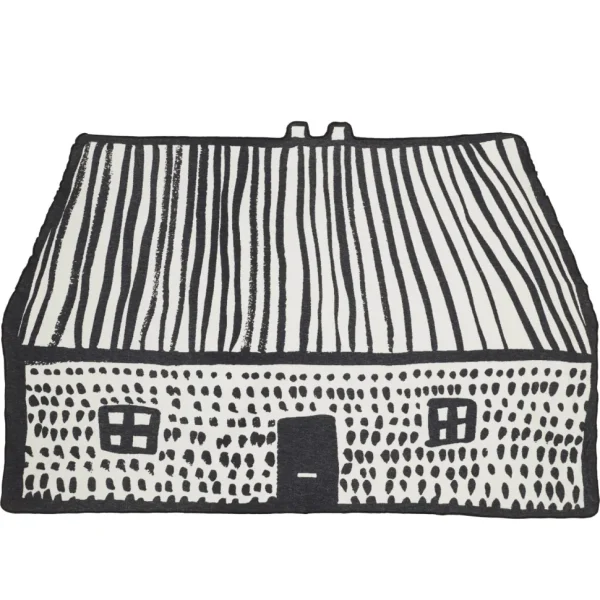 Blankets + Throws>Donna Wilson House Shaped Cotton Throw