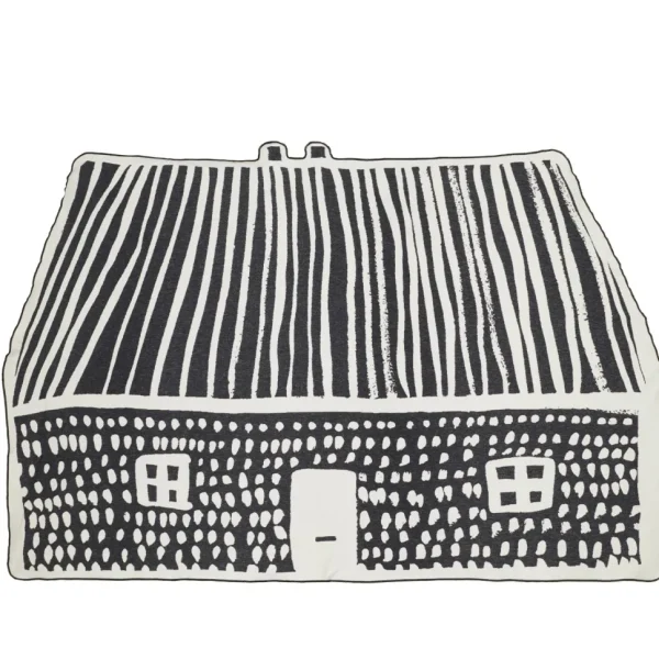 Blankets + Throws>Donna Wilson House Shaped Cotton Throw