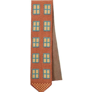 Scarves>Donna Wilson House Shaped Scarf - Ember