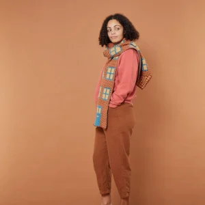 Scarves>Donna Wilson House Shaped Scarf - Ember