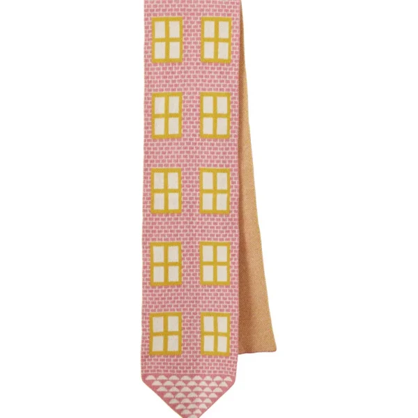 Scarves>Donna Wilson House Shaped Scarf - Nougat