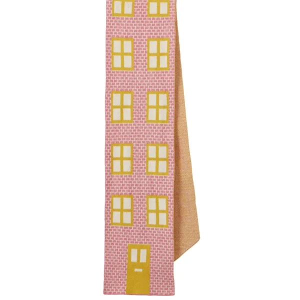 Scarves>Donna Wilson House Shaped Scarf - Nougat