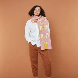 Scarves>Donna Wilson House Shaped Scarf - Nougat