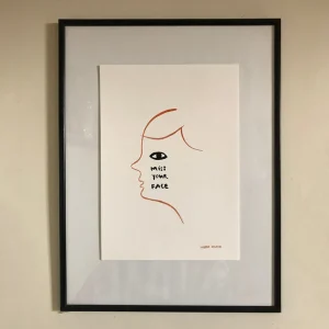 Screen Print Wall Art>Donna Wilson I Miss Your Face Print